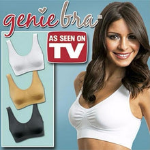 Load image into Gallery viewer, 3pcs/set sexy genie bra With Pads Seamless push up bra plus size XXXL underwear wireless Bra black/white/nude