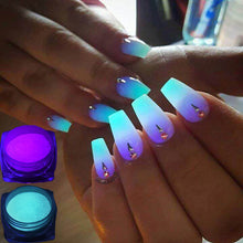 Load image into Gallery viewer, Neon Phosphor Powder Nail Glitter Powder Dust Luminous Pigment Fluorescent Powder Nail Glitters Glow in the Dark