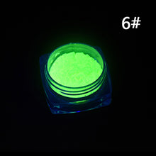 Load image into Gallery viewer, Neon Phosphor Powder Nail Glitter Powder Dust Luminous Pigment Fluorescent Powder Nail Glitters Glow in the Dark