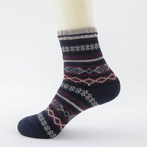 LNRRABC Winter Thick Warm Stripe Wool Socks Casual Calcetines Hombre Sock Business Male Socks