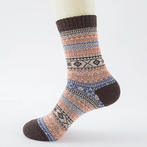 LNRRABC Winter Thick Warm Stripe Wool Socks Casual Calcetines Hombre Sock Business Male Socks