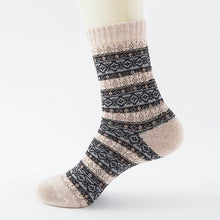 Load image into Gallery viewer, LNRRABC Winter Thick Warm Stripe Wool Socks Casual Calcetines Hombre Sock Business Male Socks