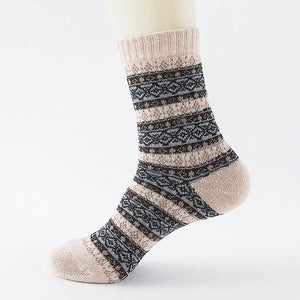 LNRRABC Winter Thick Warm Stripe Wool Socks Casual Calcetines Hombre Sock Business Male Socks