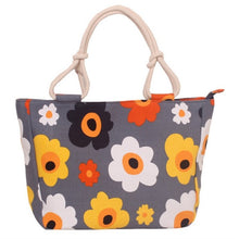 Load image into Gallery viewer, Folding Women Big Size Handbag Tote Ladies Casual Flower Printing Canvas Graffiti Shoulder Bag Beach Bolsa Feminina