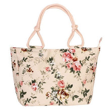 Load image into Gallery viewer, Folding Women Big Size Handbag Tote Ladies Casual Flower Printing Canvas Graffiti Shoulder Bag Beach Bolsa Feminina