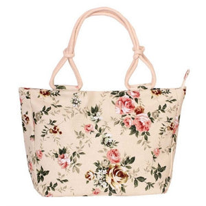 Folding Women Big Size Handbag Tote Ladies Casual Flower Printing Canvas Graffiti Shoulder Bag Beach Bolsa Feminina