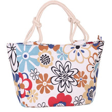 Load image into Gallery viewer, Folding Women Big Size Handbag Tote Ladies Casual Flower Printing Canvas Graffiti Shoulder Bag Beach Bolsa Feminina