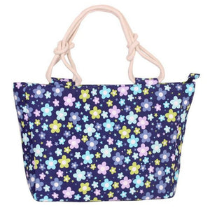 Folding Women Big Size Handbag Tote Ladies Casual Flower Printing Canvas Graffiti Shoulder Bag Beach Bolsa Feminina