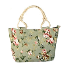 Load image into Gallery viewer, Folding Women Big Size Handbag Tote Ladies Casual Flower Printing Canvas Graffiti Shoulder Bag Beach Bolsa Feminina