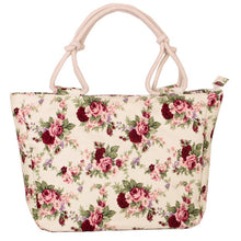 Load image into Gallery viewer, Folding Women Big Size Handbag Tote Ladies Casual Flower Printing Canvas Graffiti Shoulder Bag Beach Bolsa Feminina