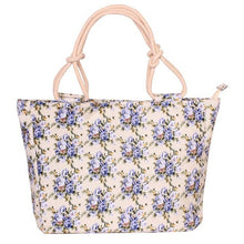 Load image into Gallery viewer, Folding Women Big Size Handbag Tote Ladies Casual Flower Printing Canvas Graffiti Shoulder Bag Beach Bolsa Feminina