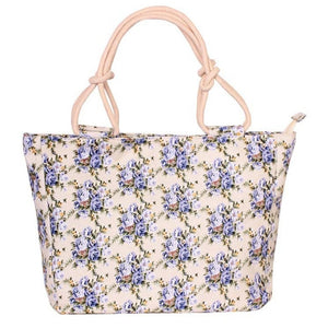 Folding Women Big Size Handbag Tote Ladies Casual Flower Printing Canvas Graffiti Shoulder Bag Beach Bolsa Feminina