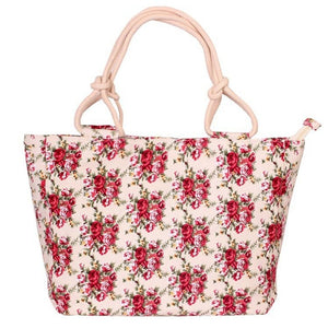 Folding Women Big Size Handbag Tote Ladies Casual Flower Printing Canvas Graffiti Shoulder Bag Beach Bolsa Feminina