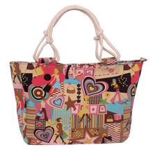 Load image into Gallery viewer, Folding Women Big Size Handbag Tote Ladies Casual Flower Printing Canvas Graffiti Shoulder Bag Beach Bolsa Feminina